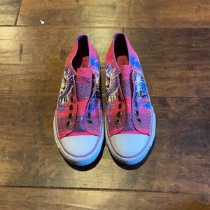 pink and purple ed hardy shoes